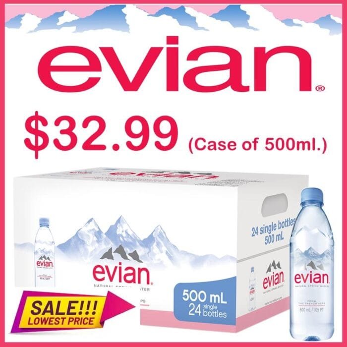Evian Water 500ml. 24 Pack Special