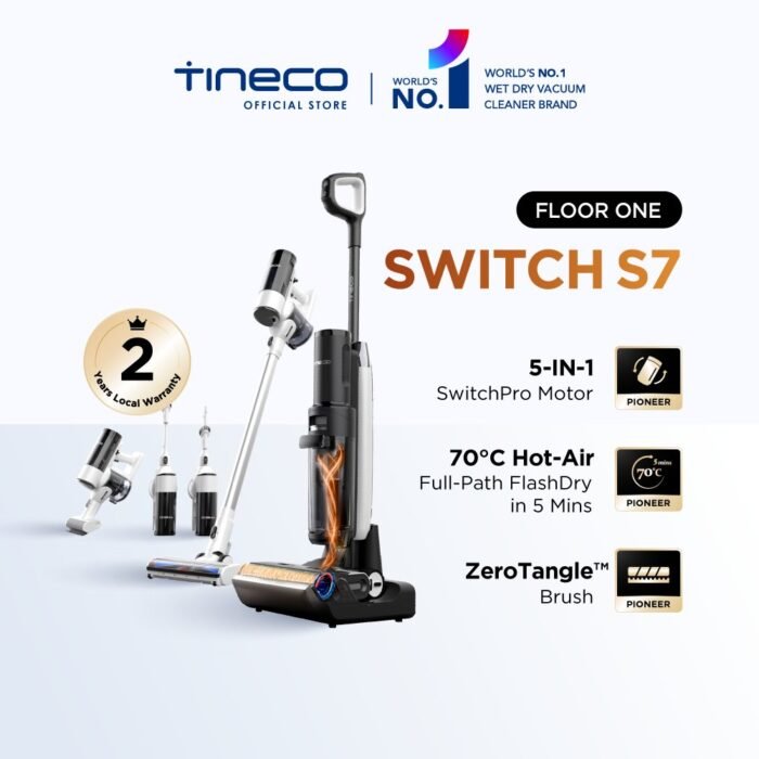【Limited time offer】5-IN-1 Tineco Floor One Switch S7 Stretch Smart Multi-Function Wet Dry Floor Washer Vacuum Cleaner | 22kPa Suction