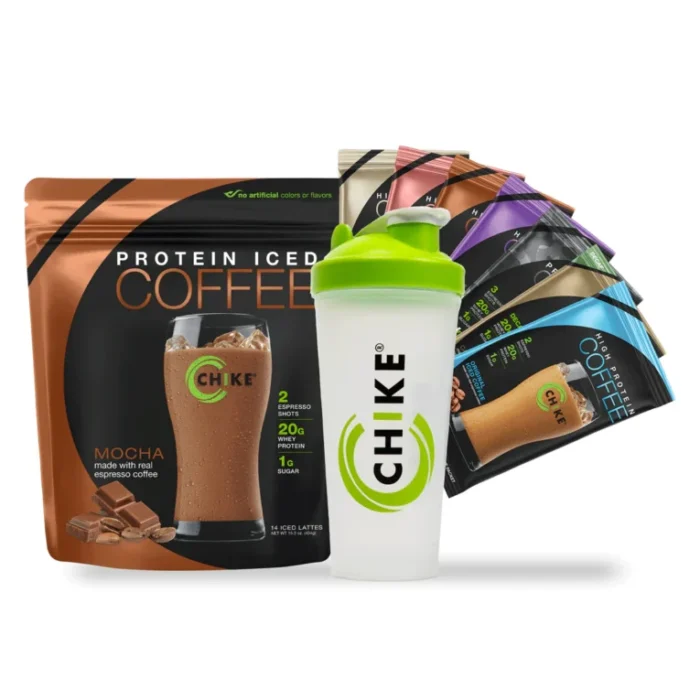 Chike Protein Iced Coffee 1 oz. Family Bucket of 11 Flavors for only $25.29 plus over $30 worth of free gifts! Plus, free shipping and free samples! Shaker Cup (Shake and Enjoy!)