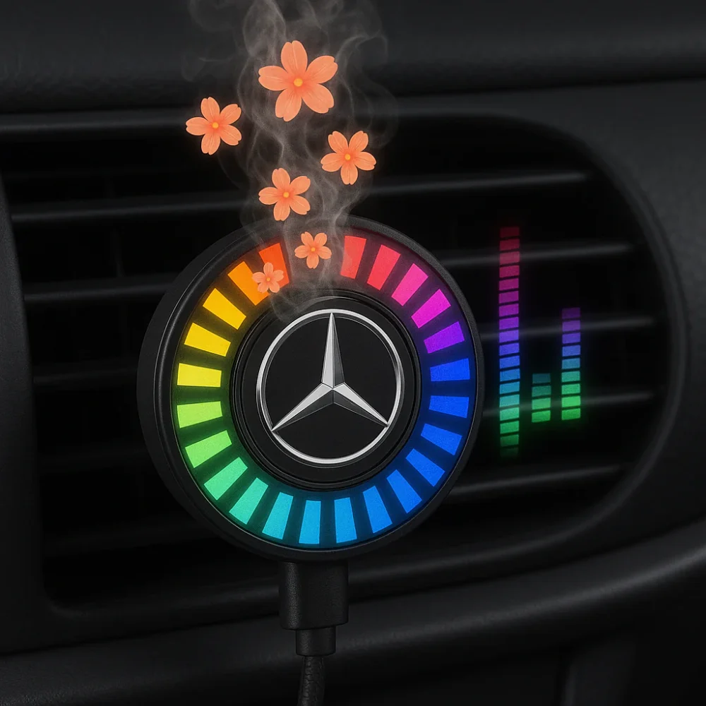 Musical rhythm LED car light with logo (with aroma diffuser) - Image 2